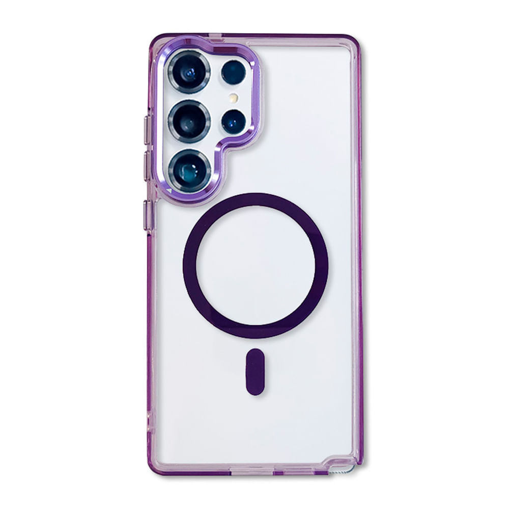 Imagen 2 del producto Case Coolbox GMobile para Samsung S25 Ultra Metal Glow con MagSafe, soporte integrado, antigolpes, morado